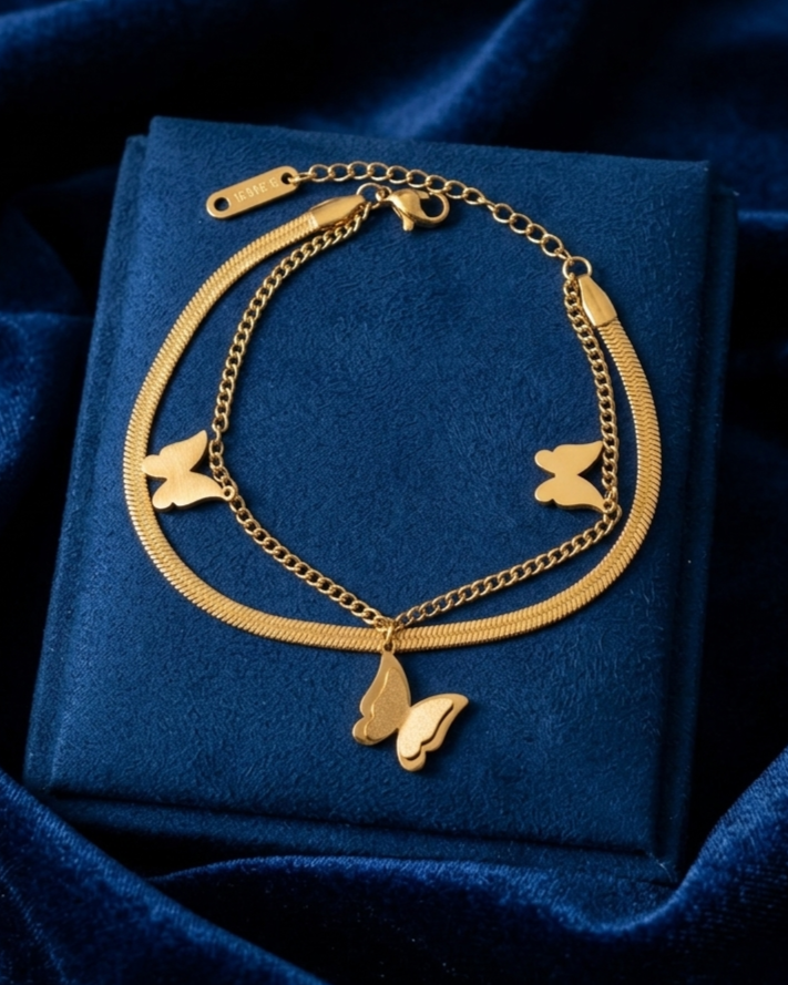 Layered Butterfly Bracelet