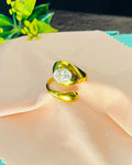 Smooth Teardrop Bezel Ring