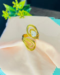 Abstract Petal Drop Ring