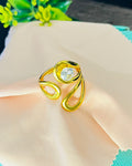 Teardrop Aura Crystal Ring
