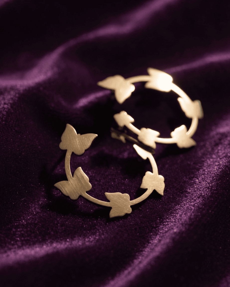 Crysteliya Enchanted Butterfly Hoops