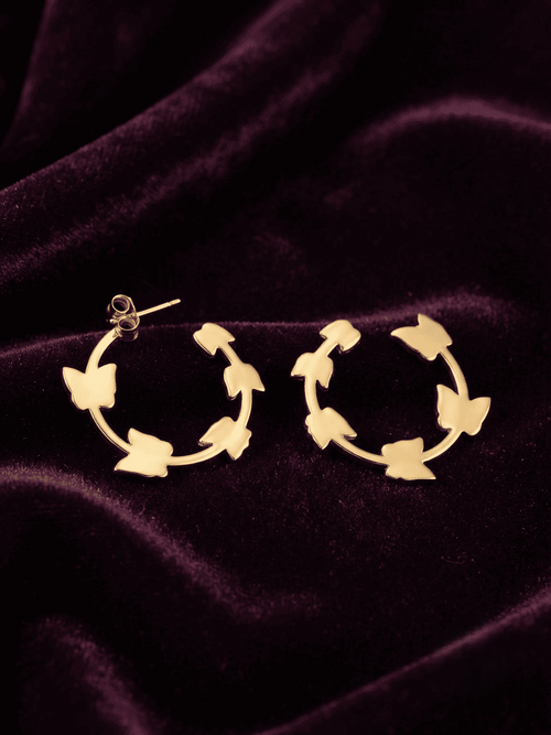 Crysteliya Enchanted Butterfly Hoops
