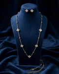 Gold Diamond-Geometric Station Set Necklace
