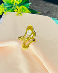 Fluid S-Wave Gem Ring