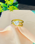 Twisted Rope Twin-Band Heart Ring