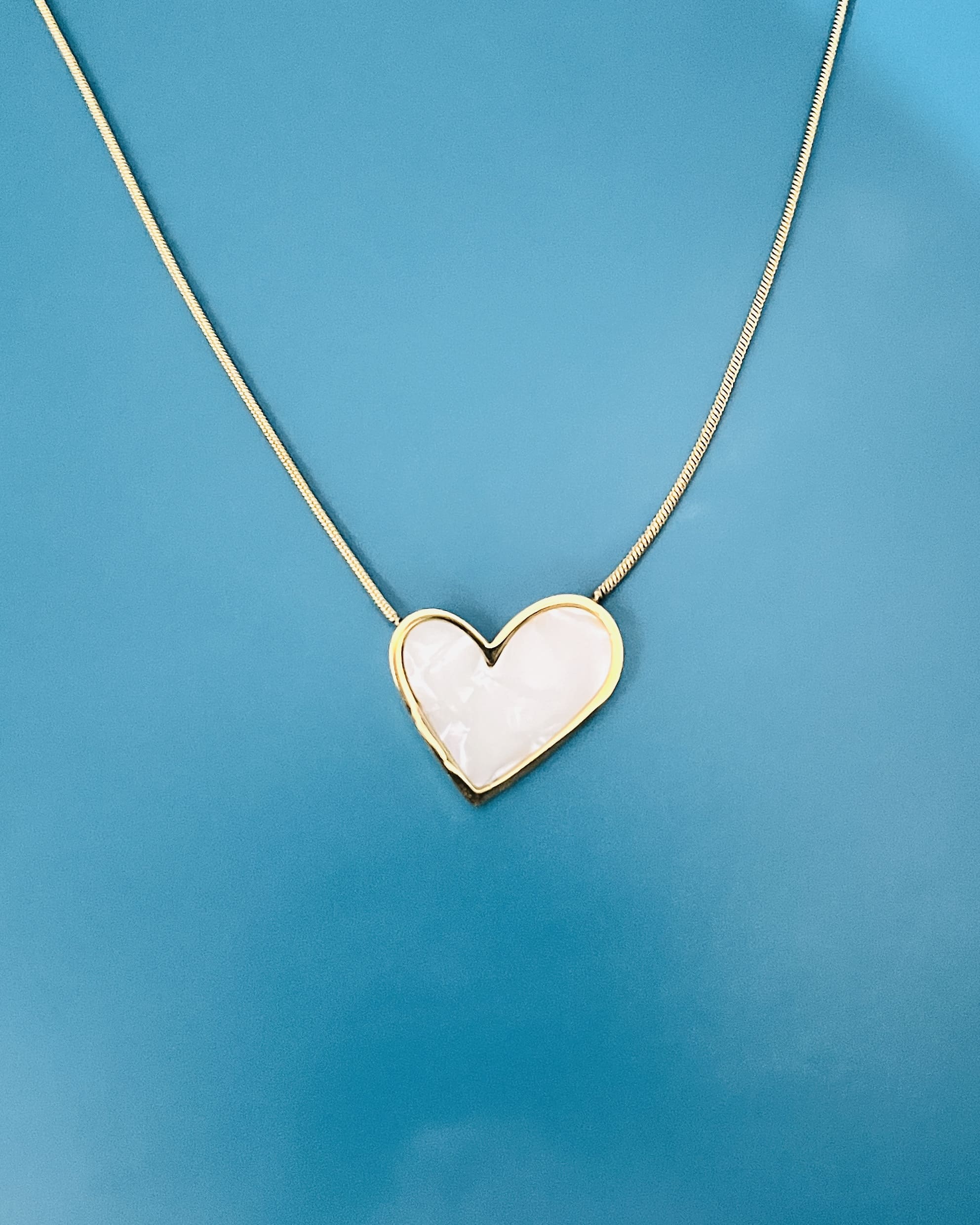 Mother of Pearl Heart Necklace
