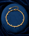 Pastel Gem Snake Chain Bracelet