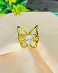 Openwork Butterfly Gem Ring