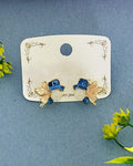 Azure Butterfly Crystal Studs