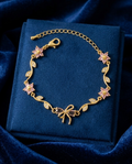 Pink Floral Bow Bracelet