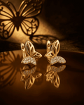 Golden Butterfly Hoop Earrings