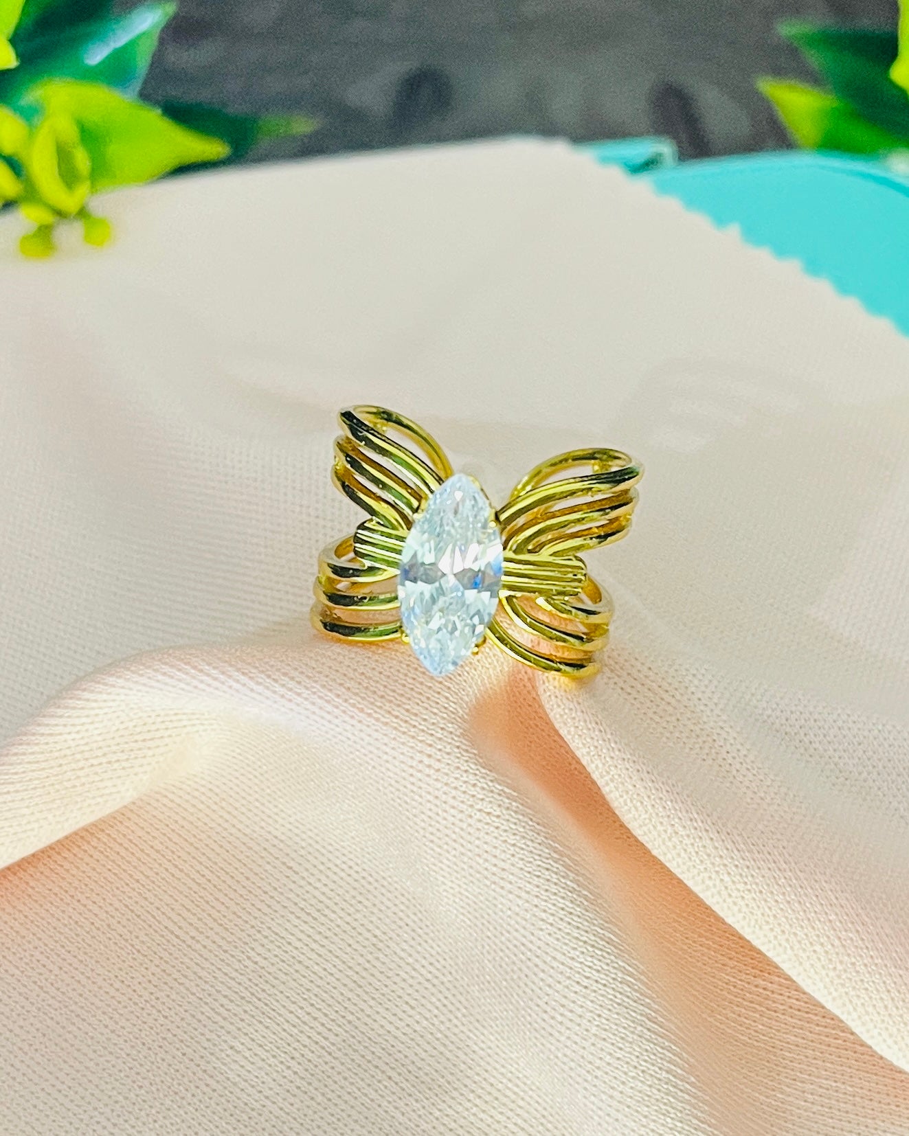 Marquise Butterfly Cage Ring