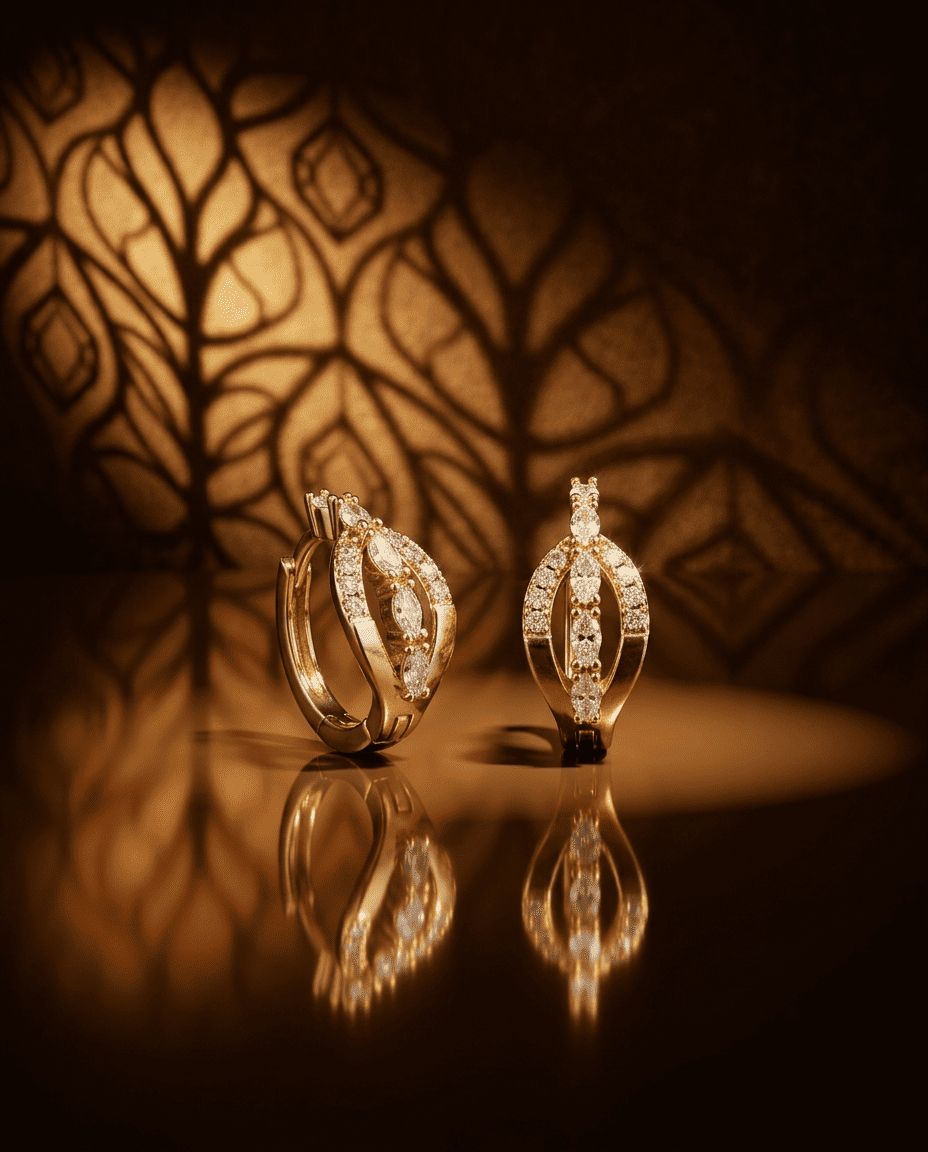 Luxe Marquise Hoop Earrings
