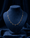 Gold Open Heart Dangle Chain Necklace