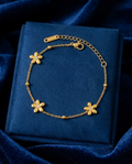Gold Daisy Station Bracelet
