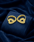Pave Heart Contour Huggies Earring