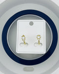 Solitaire Twist Hoop Earrings