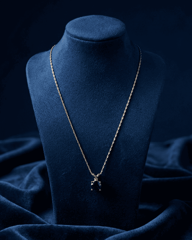 Midnight Onyx Solitaire Necklace