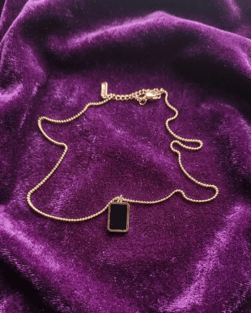 Crysteliya Black Elegance Pendant Necklace