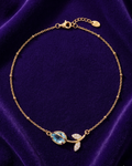 Blue Rose Tulip Necklace