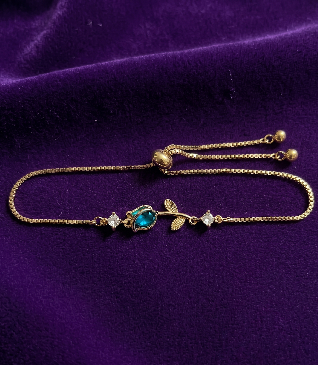 Blue Rose Bracelet