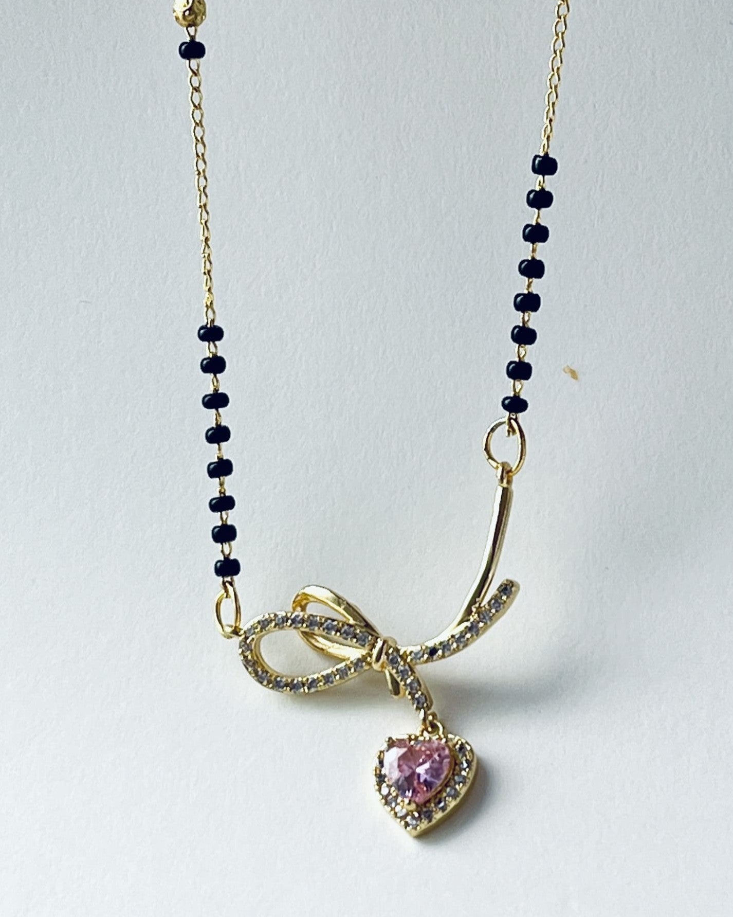 Pink Heart Promise Mangalsutra