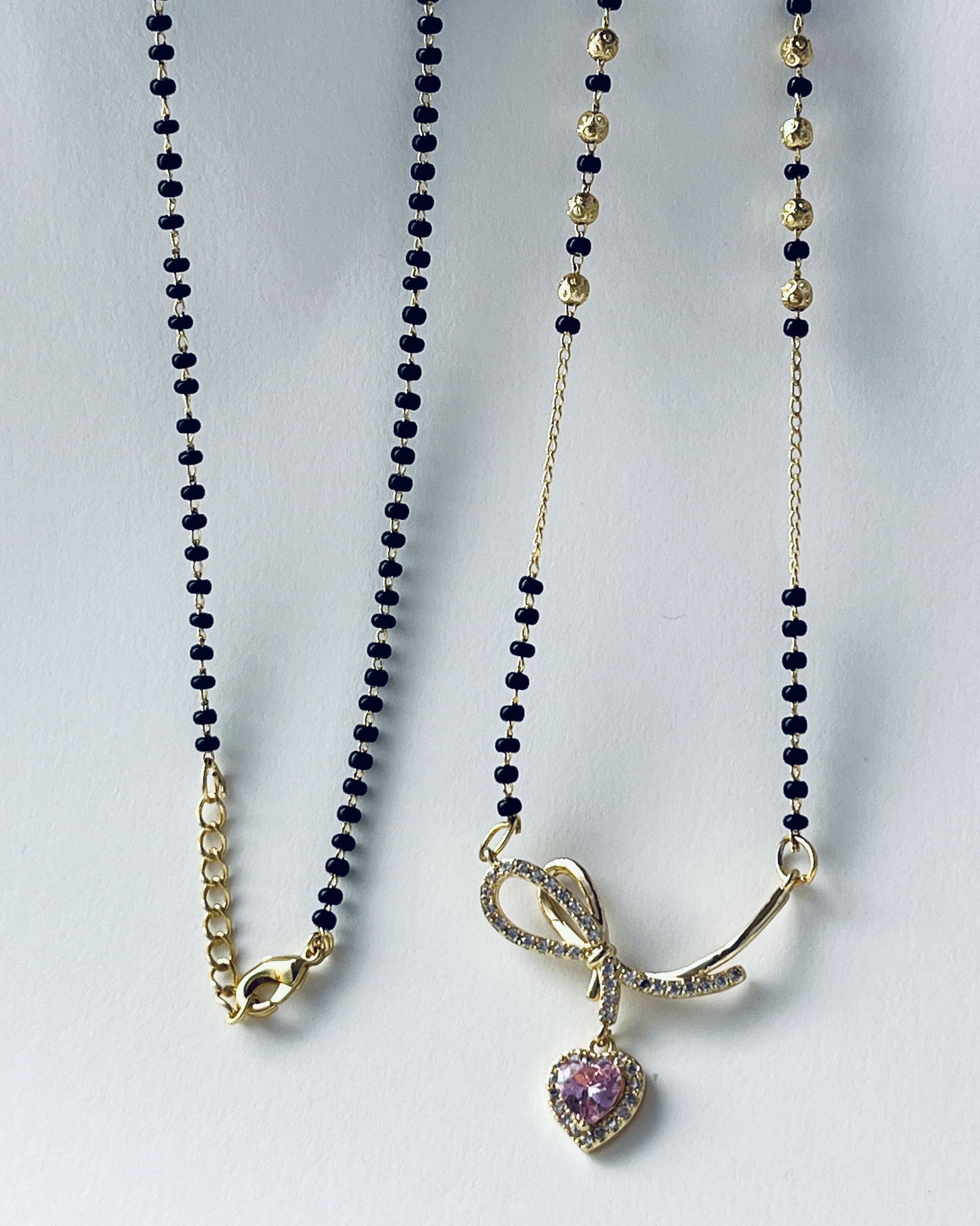 Pink Heart Promise Mangalsutra