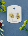 Interlocking Golden Heart Studs