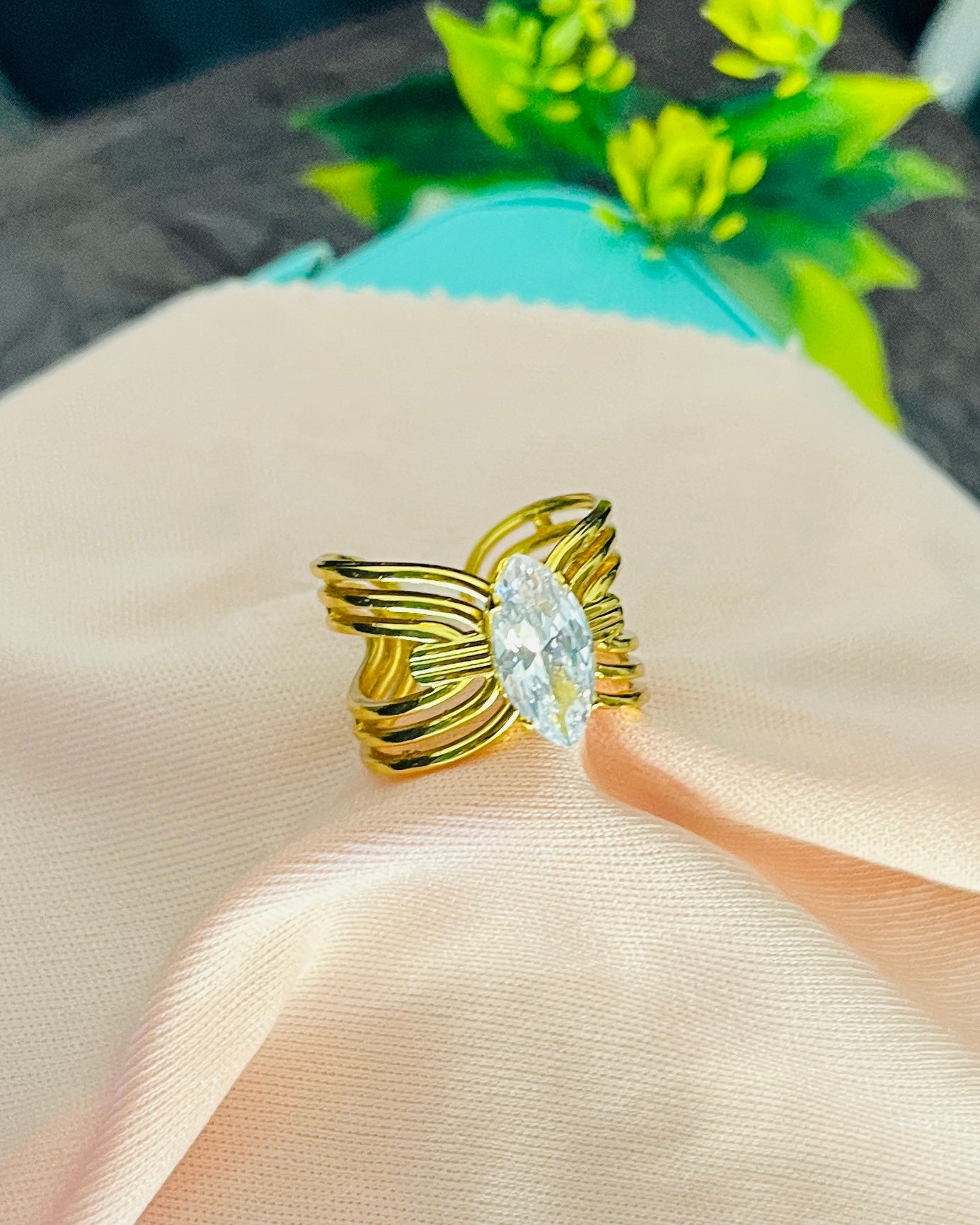 Marquise Butterfly Cage Ring