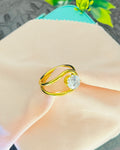 Sculpted Loop Solitaire Ring