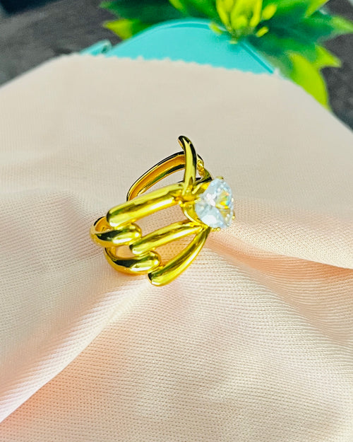 Criss-Cross Multi-Strand Heart Ring