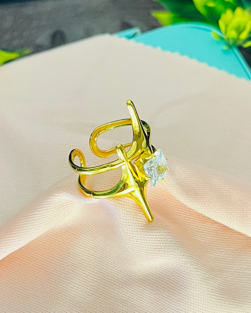 Cosmic Northstar Princess Cut Ring