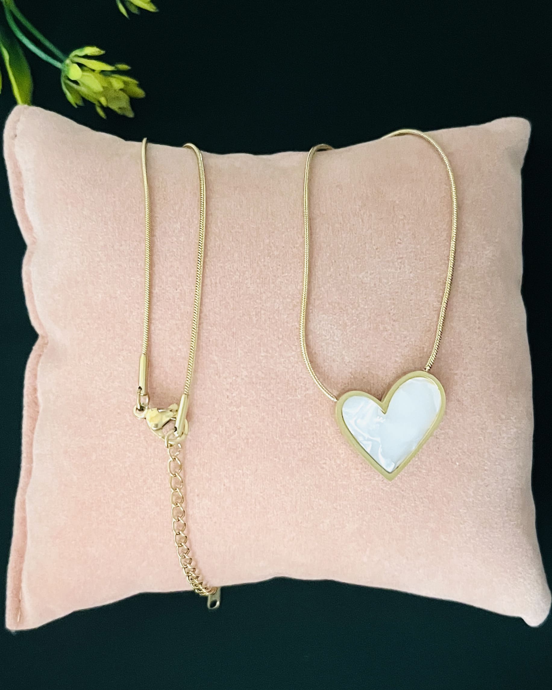 Mother of Pearl Heart Necklace