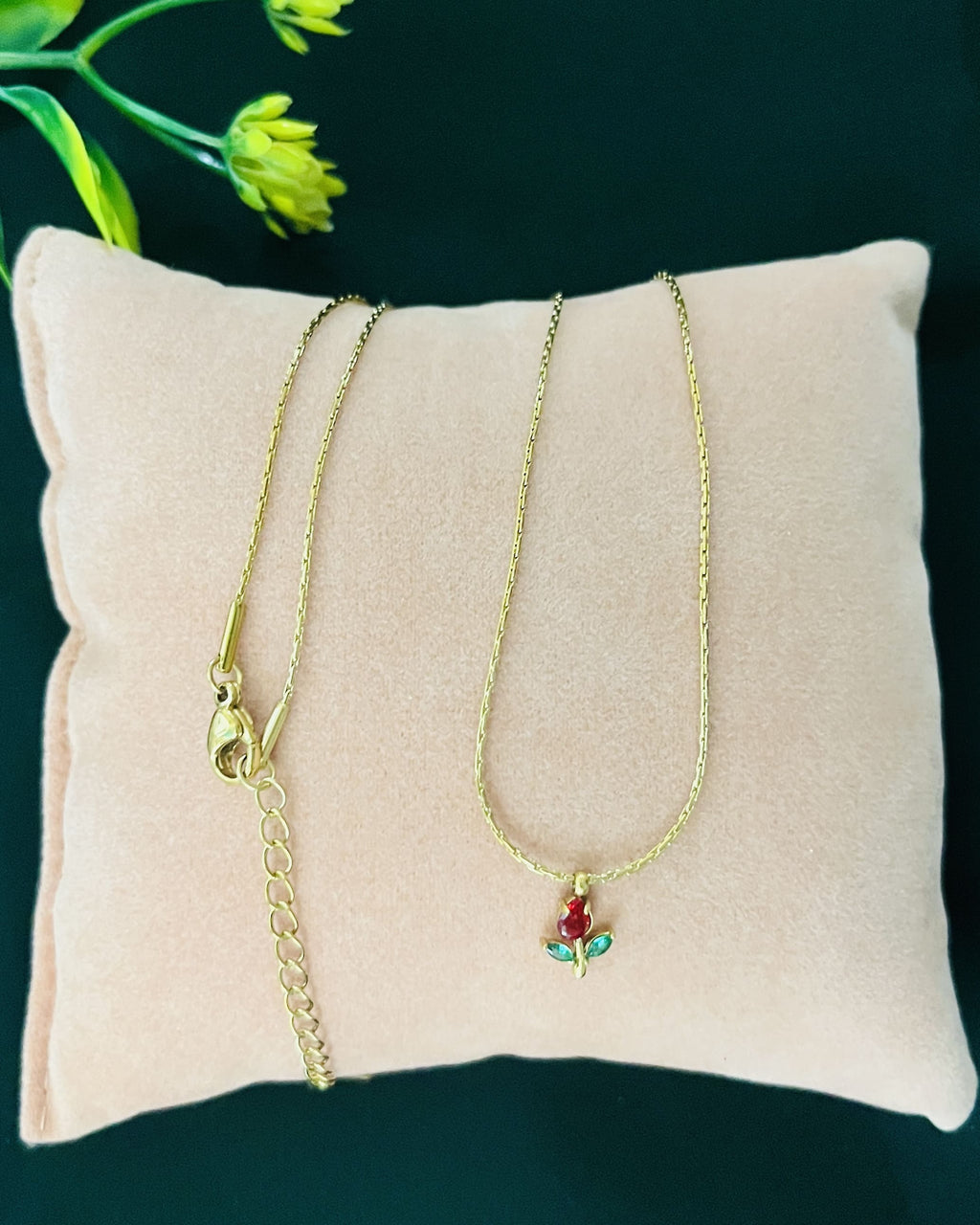 Gemstone Flower Necklace