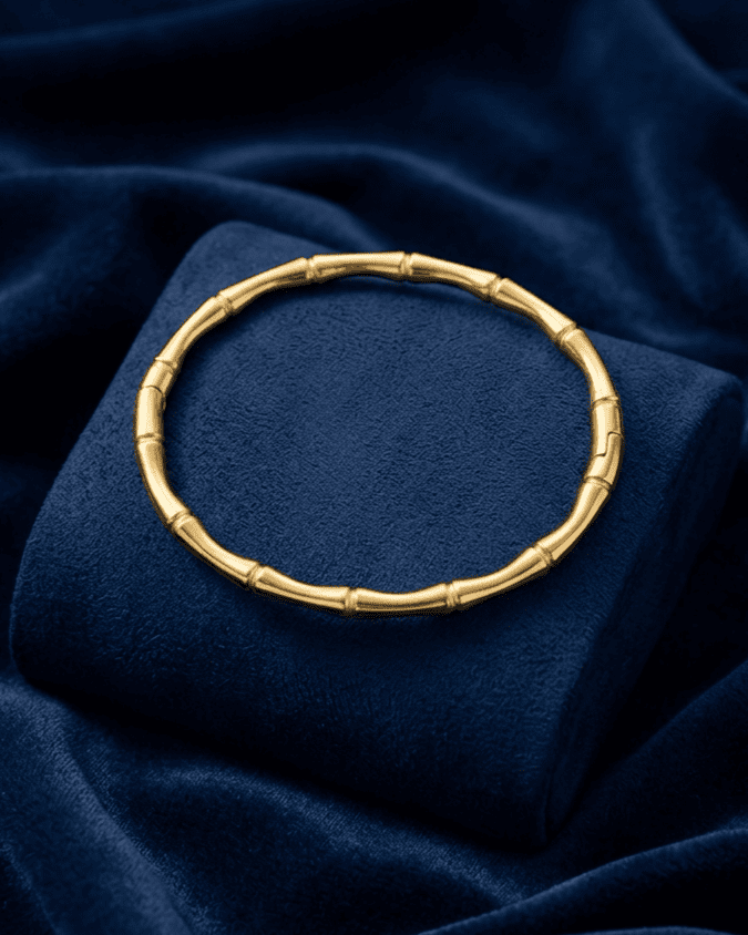 Gold Textured Bamboo Kada(2-6)