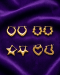 The Royal Hoop Combo Earrings