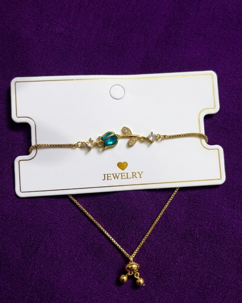 Blue Rose Bracelet