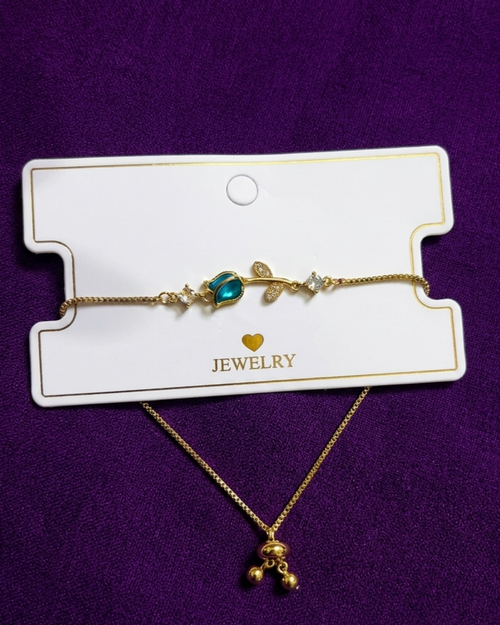 Blue Rose Bracelet