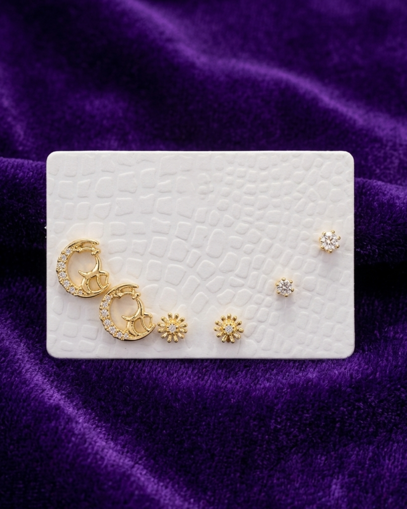 Midnight Stardust Star Set Earrings