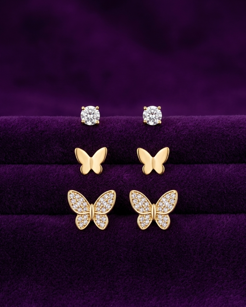 Papillon Trio Earring Stack Earrings