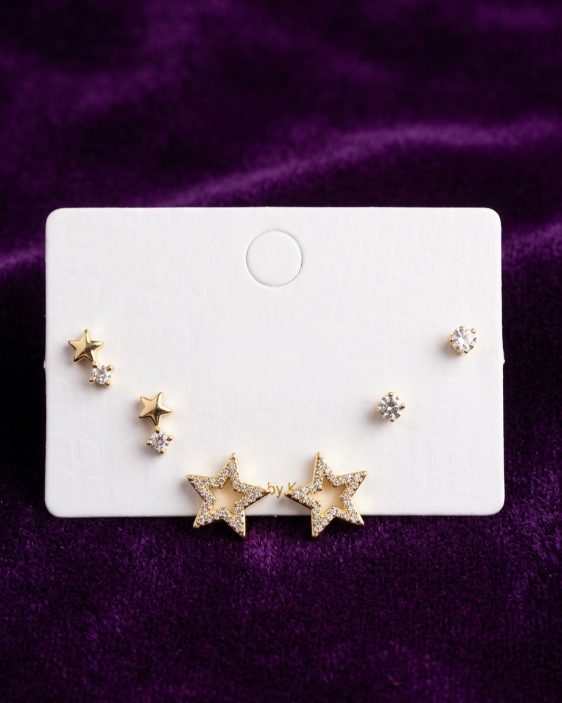 Pastel Blossom & Clover Set Earrings