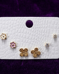 Monochromatic Clover Luxury Set Earrings