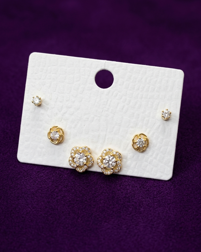 The Amoret Charm Hoop & Stud Set Earrings