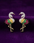 Paradise Plume Flamingo premium quality Earrings