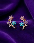 Petals & Cabochons Floral Branch premium Earrings