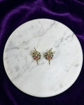 Gold Plated Multicolor Rhinestone Ballerina premium Earrings